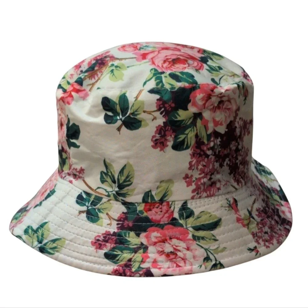 Bindya Lulla Collection floral bucket sun hat OSFM lightweight packable travel